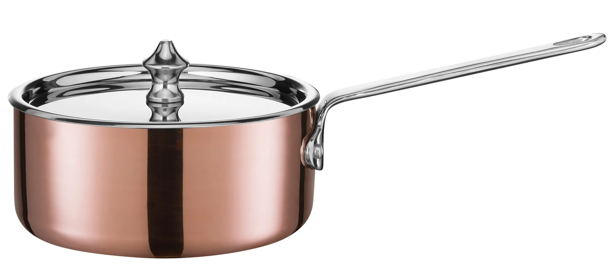 SCANPAN Stielkasserollen>12 cm/0,6 L Stielkasserolle mit Deckel - Maitre Dï Kupfer
