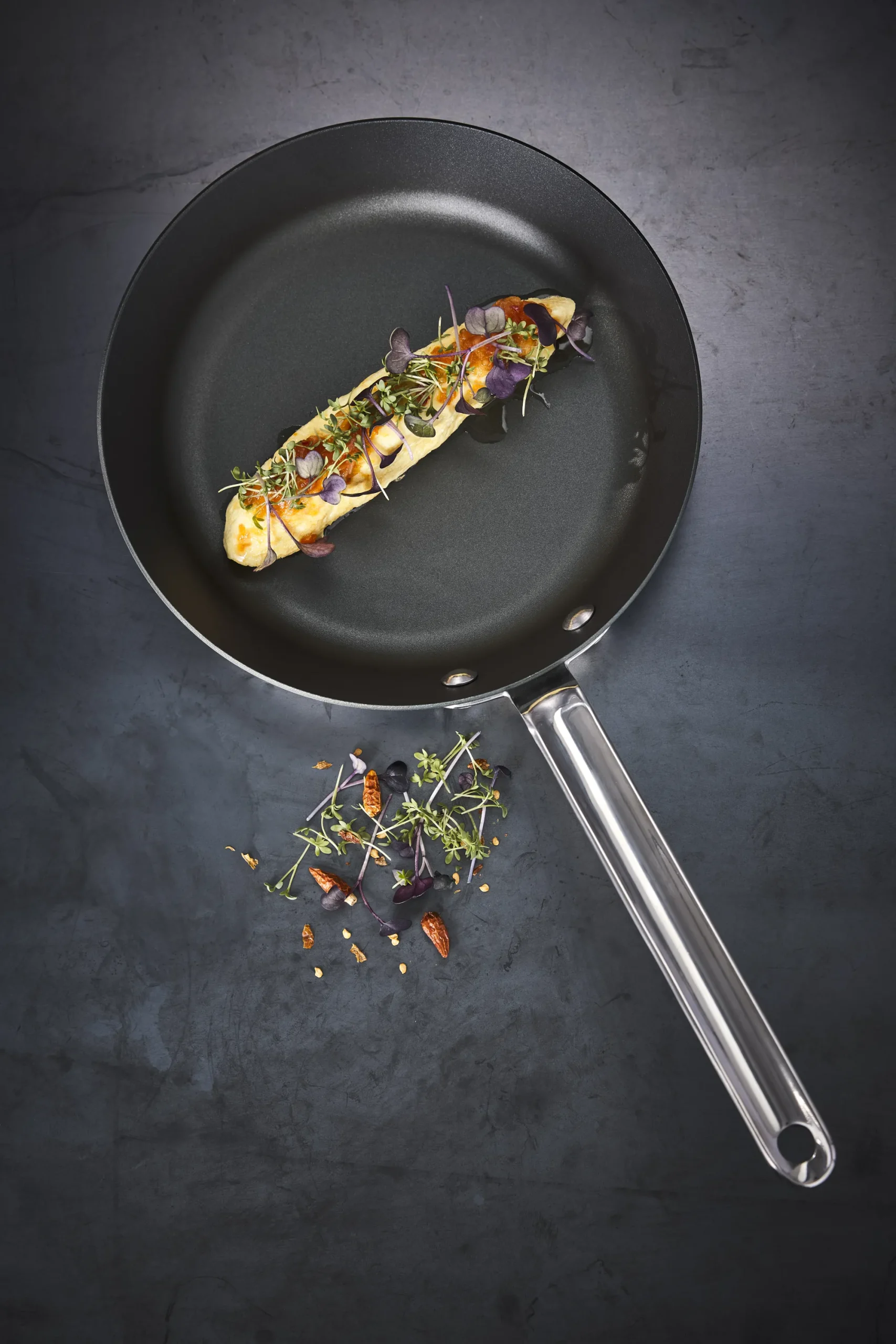 SCANPAN Pfannen>22 cm Pfanne mit Banderole - Black Iron