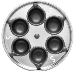 SCANPAN Spezialpfannen|Spezialtöpfe>26 cm Pochiereinsatz, 6 Schalen - TechnIQ