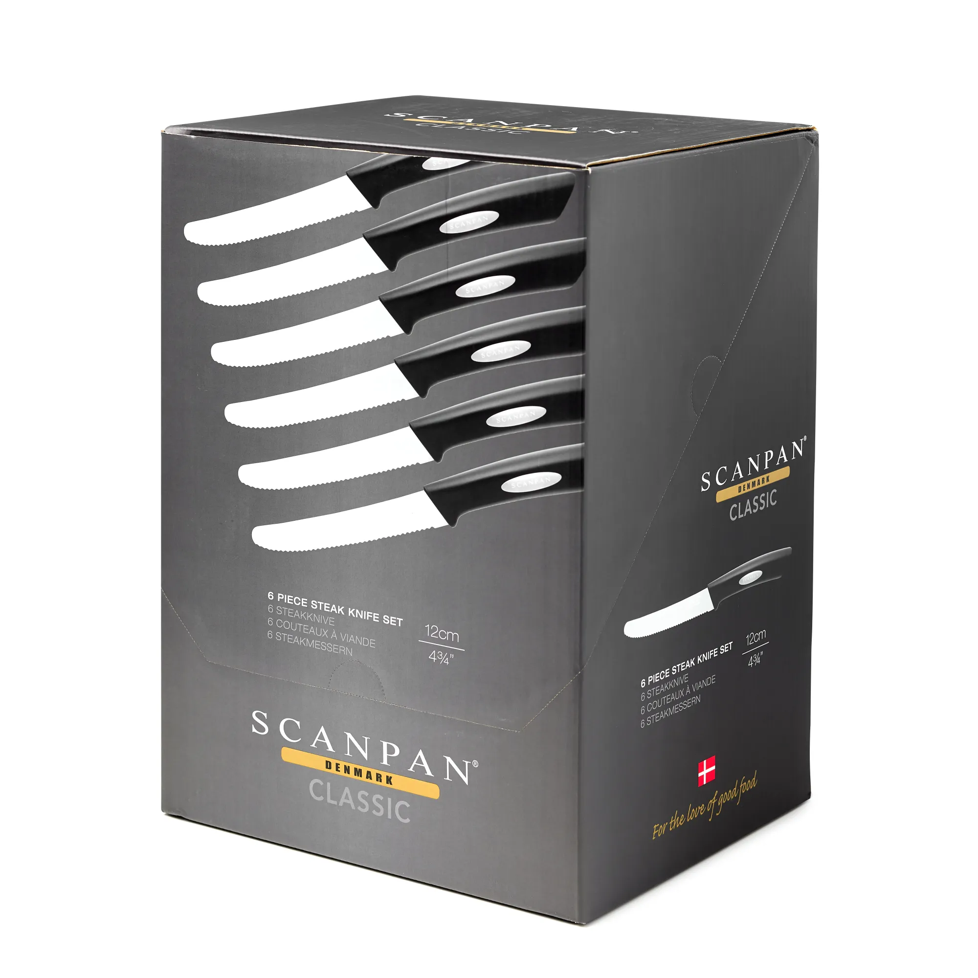 SCANPAN Messer-sets|Messerzubehör>Steakmesser, 6 Stück - Classic Black