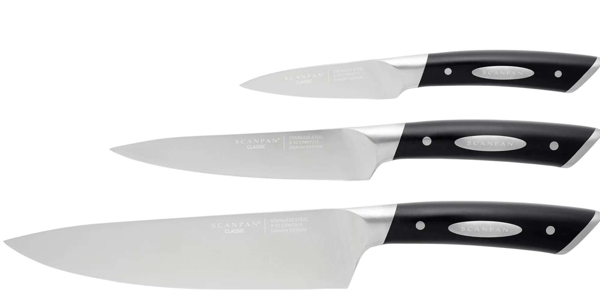 SCANPAN Fleischmesser|Messer-sets>3-tlg. Kochmesser-Set - Classic