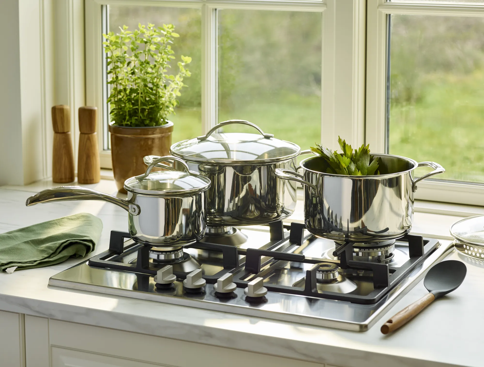 SCANPAN Topfsortiment|Topf-sets>3-tlg. Kochtopf-Set mit Deckeln - STS